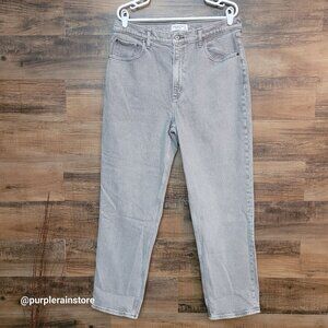 Abercrombie & Fitch Jeans 14 R The 90's Straight Ultra High Rise Gray Wash Denim